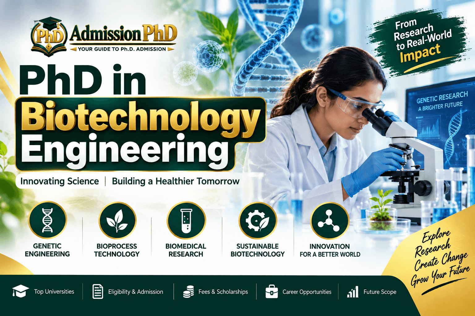 PhD in Biotechnology Engineering in India: Eligibility, Fees & Top Universities
