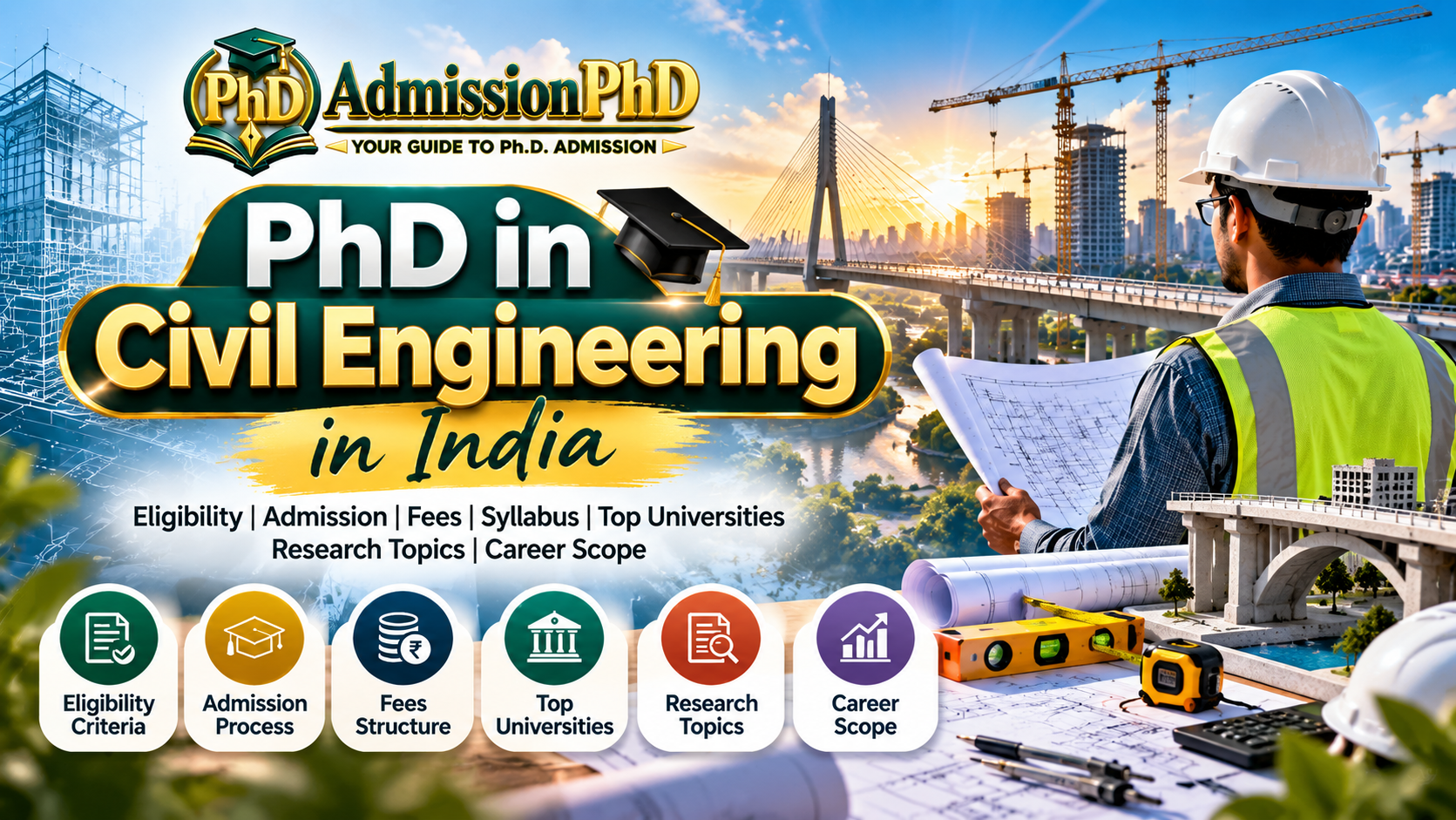 PhD in Civil Engineering: Eligibility, Fees & Top Universities in India
